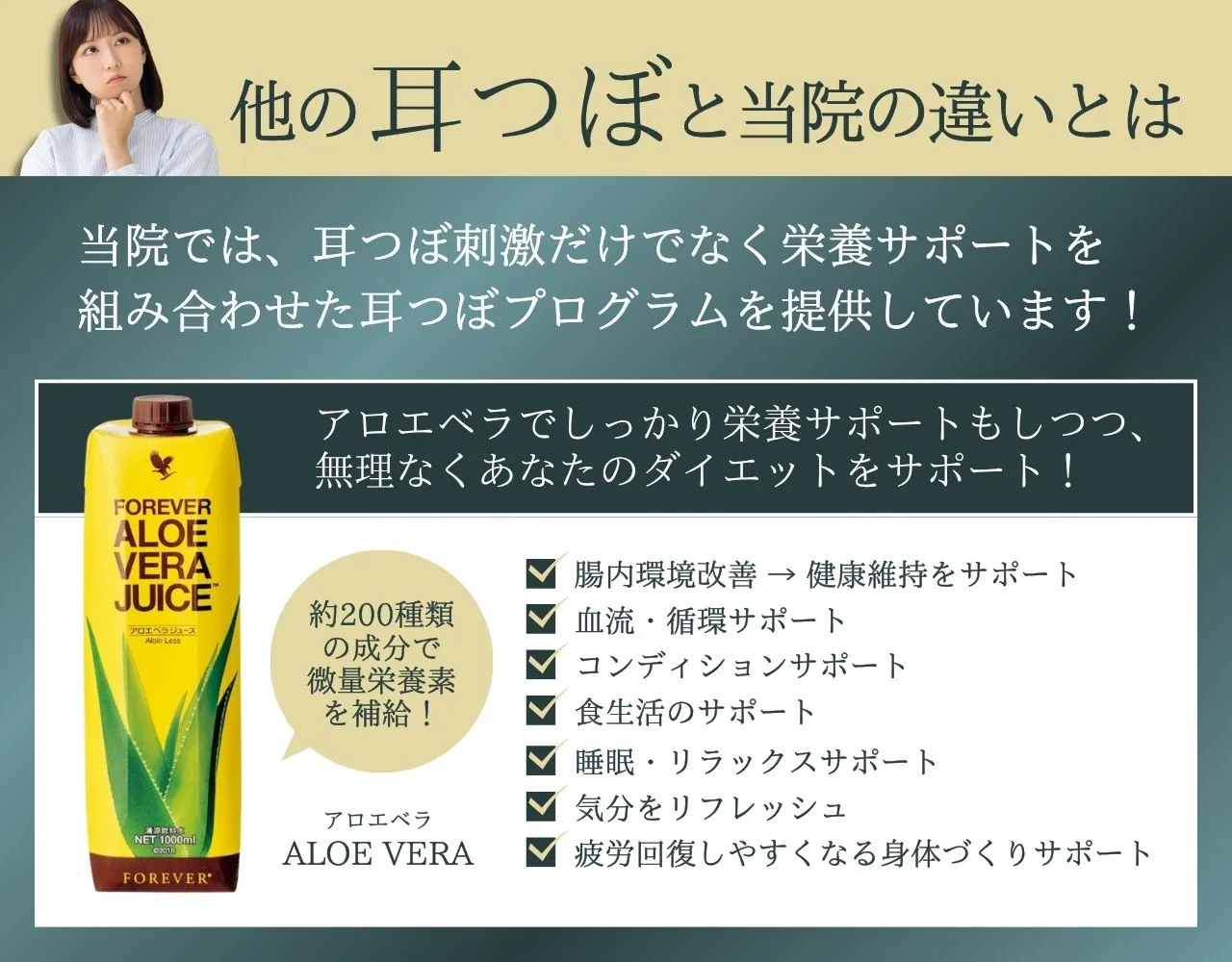 自店舗と他院の耳つぼの違い